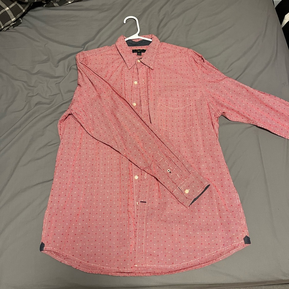 Club Room Red Patterned Button Down Shirt